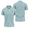 Maxcorners St Patrick's Day Shamrock Golf And Beer Blue And White Golf Shirt, Polo Shirts For Men, Golf Shirts For Men
