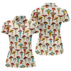Maxcorners Funny Mushroom Legs Pattern Golf Polo Shirt, Golf Shirts For Women, Women’s Golf Polo LM1507