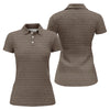 Maxcorners Cream Text Pattern Golf Polo Shirt, Golf Shirts For Women, Women’s Golf Apparel Beige LM1507