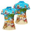 Maxcorners Funny Santa Beach Party Women's Golf Shirt, Christmas Golf Shirt, Women’s Golf Apparel LM1507
