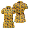 Maxcorners Yellow Cowboy Rodeo Desert Western Hawaiian Golf Shirt, Women's Golf Tops, Golf Polo For Women LM1507