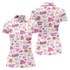 Maxcorners Pink Cowgirl Western Party Icons Golf Polo Shirt, Golf Shirts For Women, Ladies Golf Shirt LM1507