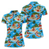 Maxcorners Funny Beach Surfer Jesus Hawaiian Golf Shirt, Golf Polo For Women, Printed Golf Shirt LM1507