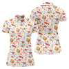 Maxcorners Beach Party Santa Christmas Golf Shirt, Women's Golf Tops, Printed Golf Shirt, Golf Polo For Women (Copy) LM1507