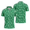 Maxcorners Leprechaun Hat Shamrock Beer Seamless Pattern St. Patrick’s Day Golf Shirt, Polo Shirts For Men, Golf Shirts For Men