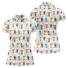 Maxcorners Colorful Western Cowboy Boots Pattern Hawaiian Golf Shirt, Ladies Golf Shirt, Women’s Golf Apparel LM1507