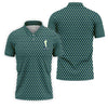 Maxcorners St Patrick's Day Shamrock Golf And Beer Green Golf Shirt, Polo Shirts For Men, Golf Shirts For Men
