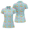 Maxcorners Tropical Cocktail Drinks Pattern Golf Shirt, Women’s Golf Apparel, Golf Tops For Women LM1507
