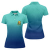 Maxcorners Blue Tropical Parrot Retirement Golf Polo Shirt, Golf Tops For Women, Ladies Golf Top LM1507