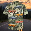 Maxcorners Personalized Classic Pontiac GTO Car Tropical Leaf Olive Green Hawaiian Shirt, Custom Photo Car Aloha Shirts (Up to 5 photos)