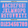 Maxcorners Custom Powder Blue Pink-White Mesh Authentic Football Jersey LM2605
