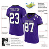 Maxcorners Custom Purple White-Black Mesh Authentic Football Jersey LM2605