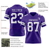 Maxcorners Custom Purple White Authentic Football Jersey LM2605