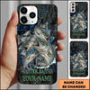 Maxcorners Striped Bass Fishing Realistic Strike Design Personalized Name 3D Phone Case