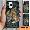 Maxcorners Trout Fishing Dynamic Water Splash Design Personalized Name 3D Phone Case