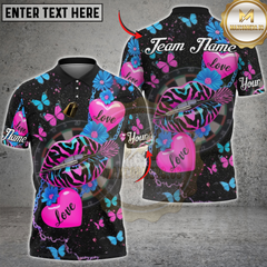 Maxcorners Darts Butterfly Heart Chain Zebra Lips Dartboard Personalized Name, Team Name 3D Shirt