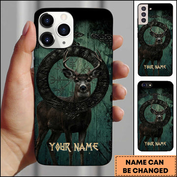 Maxcorners Majestic Deer Hunting Rune Personalized Name 3D Phone Case