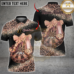 Maxcorners Darts Leopard High Heels Glam Design Multicolor Customized Name, Team Name 3D Shirt