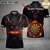 Maxcorners Darts Black Demon Flame Dartboard Multicolor Customized Name, Team Name 3D Shirts