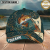 Maxcorners Compass and Contour Lines Design Custom Name Fishing Cap