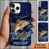Maxcorners Honeycomb Texture Custom Name Fishing Phone Case