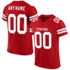 Maxcorners Custom Red White Mesh Authentic Football Jersey LM2605