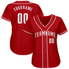 Maxcorners Custom Red White Authentic Baseball Jersey LM2605