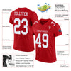 Maxcorners Custom Red White Mesh Authentic Classic Football Jersey LM2605