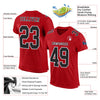 Maxcorners Custom Red Black-White Mesh Authentic Football Jersey LM2605