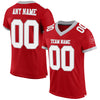 Maxcorners Custom Red White-Gray Mesh Authentic Football Jersey LM2605