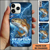 Maxcorners Electric Lightning Angler Art Custom Name Fishing Phone Case