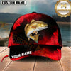 Maxcorners Bold Red Cosmic Design Customized Name Fishing Cap