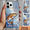 Maxcorners Fishing Phone Case Coastal Angler Artwork Custom Name Phone Case