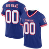 Maxcorners Custom Royal White-Red Mesh Authentic Throwback Football Jersey LM2605