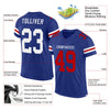 Maxcorners Custom Royal White-Red Mesh Authentic Classic Football Jersey LM2605