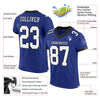 Maxcorners Custom Royal White-Balck Mesh Authentic Football Jersey LM2605