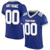 Maxcorners Custom Royal White-Gray Mesh Authentic Football Jersey LM2605