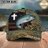 Maxcorners Faith Inspired Angler Custom Name Fishing Cap