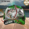 Maxcorners Emerald Scale Hook Design Custom Name Fishing Cap