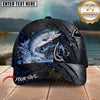 Maxcorners Ripped Metal Hook Design Custom Name Fishing Cap