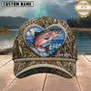 Maxcorners Fishing Heart Camo Ocean Personalized 3D Cap