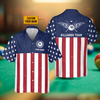 Maxcorners Personalized Billiard American Flag Hawaiian Shirt