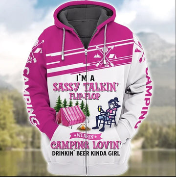 Maxcorners I'm A Sassy Talkin Flip-Flop Wearin' Camping Lovin 3D Full Printed