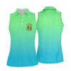 Maxcorners Tropical Retired Parrot Cocktail Golf Polo Shirt, Ladies Golf Shirts, Women's Golf Apparel LM1507