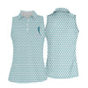 Maxcorners St Patrick's Day Shamrock Golf And Beer Blue And White Golf Shirt, Women's Golf Tops, Ladies Golf Polos