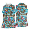 Maxcorners Funny Bigfoot Hawaiian Golf Shirt, Beach Theme Women's Golf Tops, Ladies Golf Shirts LM1507