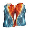 Maxcorners Lightning Fire And Ice Split Golf Polo Shirt, Golf Shirts For Women, Women's Golf Apparel LM1507