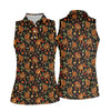 Maxcorners Autumn Bigfoot Forest Pattern Polo Shirt, Women’s Golf Apparel, Hawaiian Golf Shirt, Golf Tops For Women LM1507