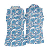 Maxcorners Blue Ocean Wave Pattern Golf Shirt, Women’s Golf Tops, Golf Shirts For Women, Printed Golf Shirt LM1507
