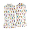Maxcorners Colorful Western Cowboy Boots Pattern Hawaiian Golf Shirt, Ladies Golf Shirt, Women’s Golf Apparel LM1507